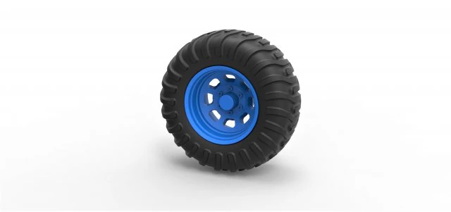 Offroad wheel 36 3D Print Model .c4d .max .obj .3ds .fbx .stl .blend 