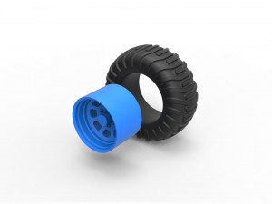 Offroad wheel 36 Model do druku 3D