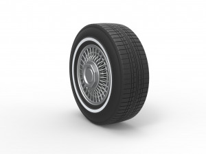 Wire wheel 3 scale 1 to 10 Model Cetak 3D