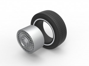 Wire wheel 3 scale 1 to 10 Model Cetak 3D