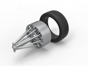 Slab wheel scale 1 to 10 3D-printmodel