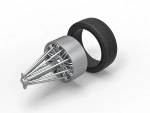 Slab wheel scale 1 to 10 3D Print Model