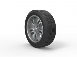 Car wheel 5 scale 1 to 10 3Dプリントモデル