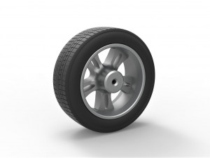 Car wheel 5 scale 1 to 10 3Dプリントモデル