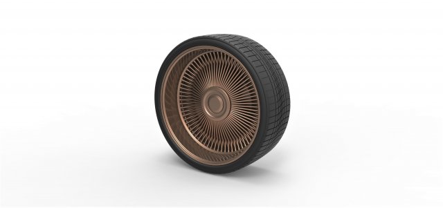 Wire wheel 5 scale 1 to 10 3Dプリントモデル .c4d .max .obj .3ds .fbx .stl .blend 