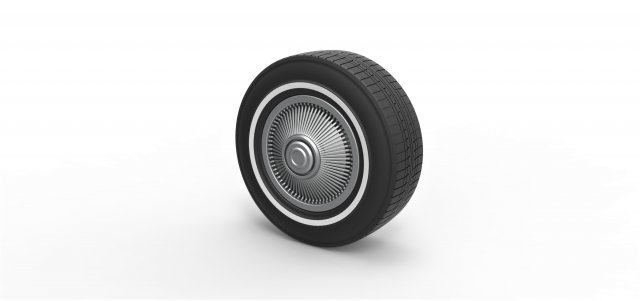 Car wheel 6 scale 1 to 10 3Dプリントモデル .c4d .max .obj .3ds .fbx .stl .blend 
