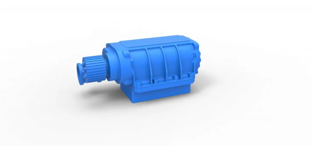 Supercharger scale 1 to 25 3D Print Model .c4d .max .obj .3ds .fbx .stl .blend