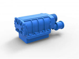 Supercharger scale 1 to 25 3D Print Model