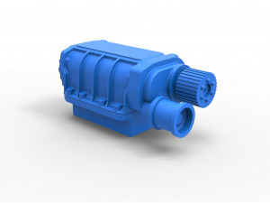 Supercharger scale 1 to 25 3D 프린트 모델