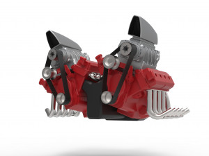 Double engine v8 version 2 3D 模型