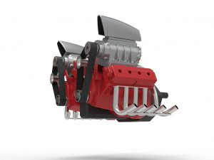Double engine v8 version 2 3D 模型