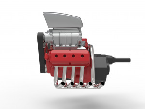 Double engine v8 version 2 3D 模型