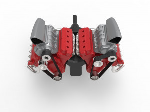 Double engine v8 version 2 3D 模型