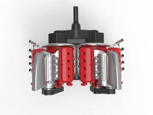 Double engine v8 version 2 3D 模型