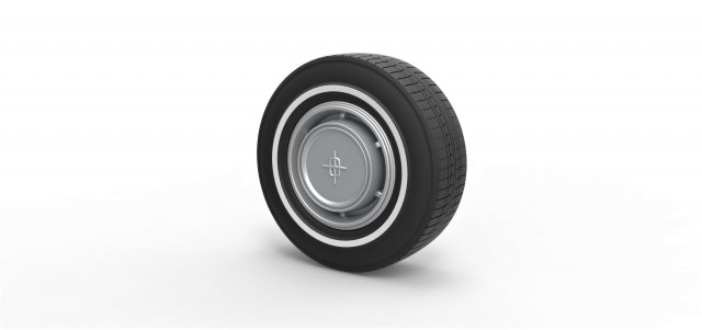 Car wheel 7 scale 1 to 10 3D Print Model .c4d .max .obj .3ds .fbx .stl .blend 