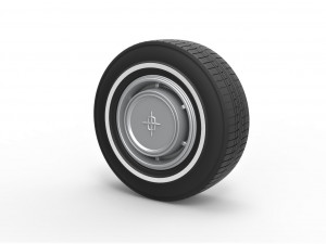 Car wheel 7 scale 1 to 10 3D 프린트 모델
