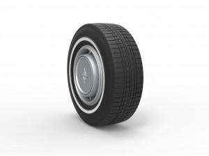 Car wheel 7 scale 1 to 10 3D Print Model