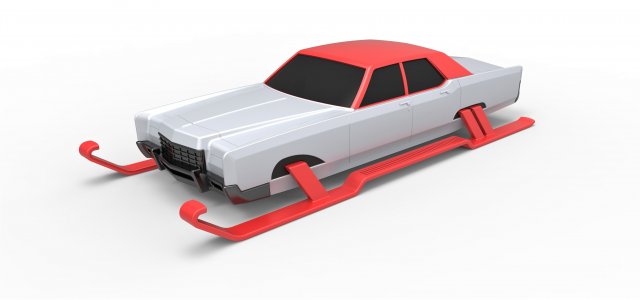 Car of Santa scale 1 to 25 Model Cetak 3D .c4d .max .obj .3ds .fbx .stl .blend 