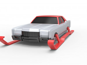 Car of Santa scale 1 to 25 Model Cetak 3D