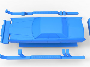 Car of Santa scale 1 to 25 Model Cetak 3D