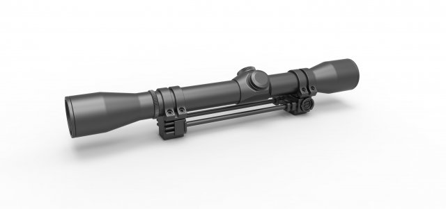 Scope for cosplay blaster 15 3D Print Model .c4d .max .obj .3ds .fbx .stl .blend 