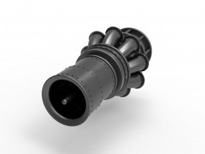 Jet engine key fob 3D 프린트 모델