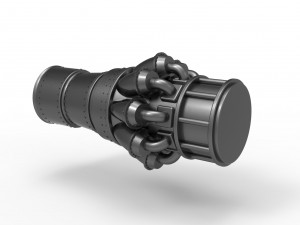Jet engine key fob 3D 프린트 모델