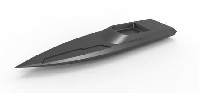 Speed boat key fob 3D Print Model .c4d .max .obj .3ds .fbx .stl .blend 