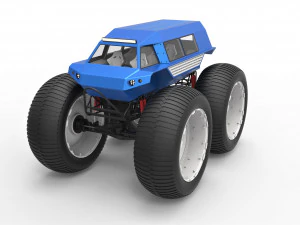 Fat mud truck v2 3D Model