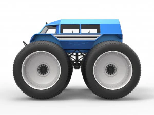 Fat mud truck v2 3D Model
