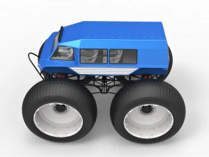 Fat mud truck v2 3D Model