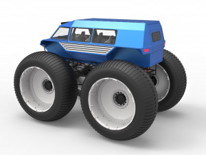 Fat mud truck v2 3D Модель