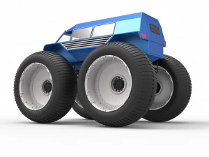 Fat mud truck v2 3D Model