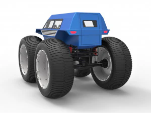 Fat mud truck v2 3D Model