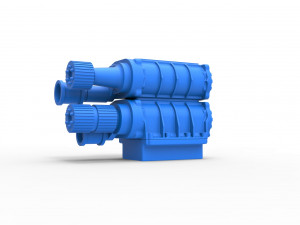 Double supercharger scale 1 to 25 3D Baskı Modeli