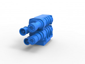 Double supercharger scale 1 to 25 3D Baskı Modeli