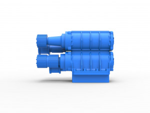 Double supercharger scale 1 to 25 3D Baskı Modeli