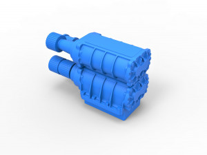 Double supercharger scale 1 to 25 3D Baskı Modeli