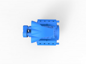 Engine V8 with double supercharger scale 1 to 25 3Dプリントモデル