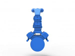 Engine V8 with double supercharger scale 1 to 25 3D Print Model