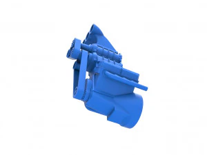 Engine V8 with double supercharger scale 1 to 25 3D Print Model
