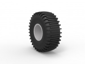 Offroad wheel 38 scale 1 to 20 3D Baskı Modeli