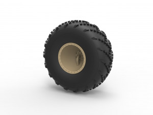 Offroad wheel 39 scale 1 to 20 3D-Druckmodell