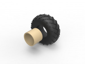 Offroad wheel 39 scale 1 to 20 3D Принт Модель
