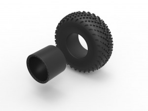 Offroad wheel 40 scale 1 to 20 3D Принт Модель