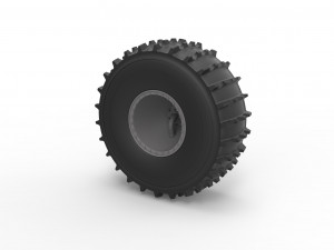 Offroad wheel 41 scale 1 to 20 3Dプリントモデル