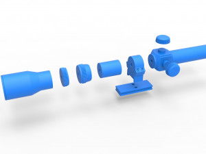 Scope for cosplay blaster 17 Modèles 3D en vedette