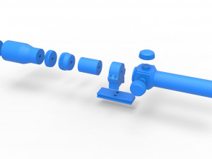 Scope for cosplay blaster 17 Modèles 3D en vedette