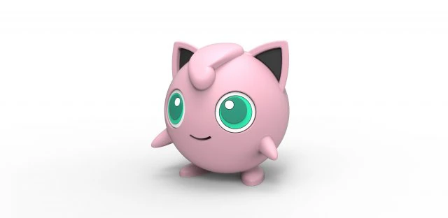 Jigglypuff 3D Print Model .c4d .max .obj .3ds .fbx .stl .blend 