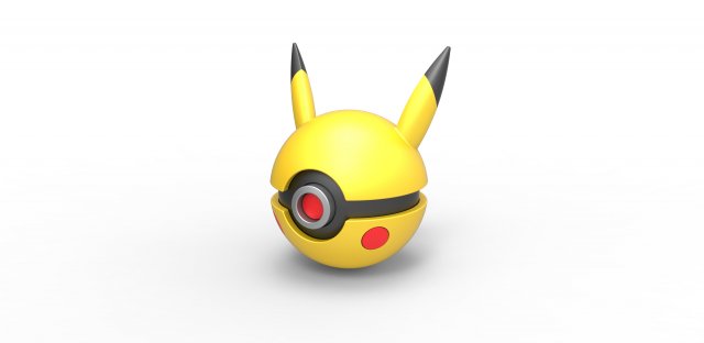 Pikachu orb 3D Принт Модель .c4d .max .obj .3ds .fbx .stl .blend 